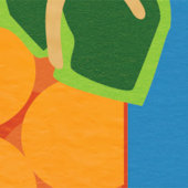 Pfirsiche auf Landesebene Runder Aufkleber