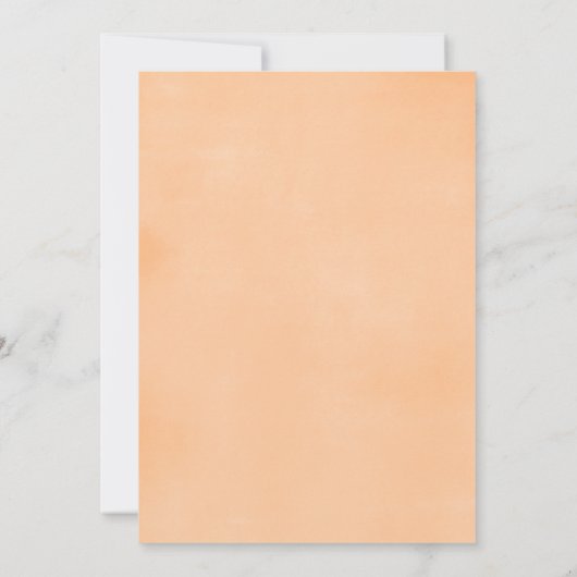 Pfirsiche Babydusche Brunch, Pfirsichfarben Mädche Einladung (Rückseite)