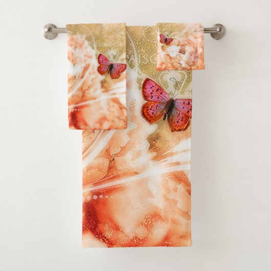 Pfirsiche Badhandtuch Set (Insitu)