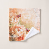 Pfirsiche Badhandtuch Set (Waschlappen)