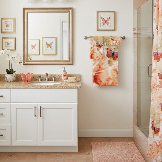 Pfirsiche Badhandtuch Set