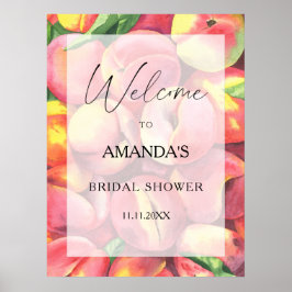 Pfirsiche - Begrüßungszeichen Brautparty Poster