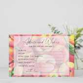 Pfirsiche - Beratung und Wünsche Brautparty Briefpapier (Stehend Vorderseite)