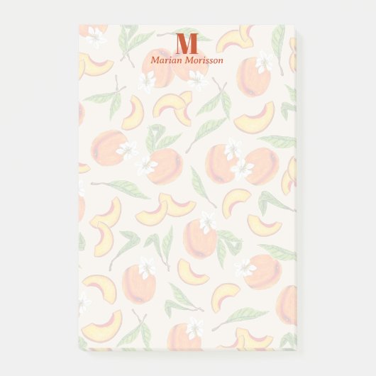 Pfirsiche & Blütenobst Post-it Klebezettel (Vorderseite)