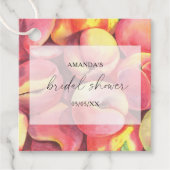 Pfirsiche - Brautparty Geschenkanhänger (Vorderseite)