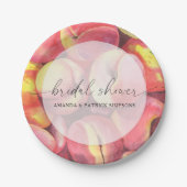 Pfirsiche - Brautparty Pappteller (Vorderseite)