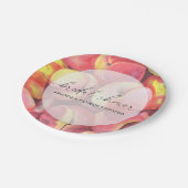 Pfirsiche - Brautparty Pappteller (Schrägansicht)