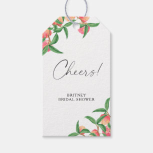 Pfirsiche - Brautparty Prost! Geschenkanhänger