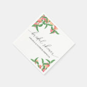 Pfirsiche - Brautparty Serviette (Ecke)