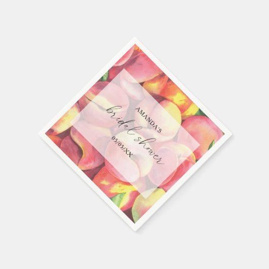 Pfirsiche - Brautparty Serviette (Ecke)