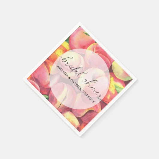 Pfirsiche - Brautparty Serviette (Ecke)