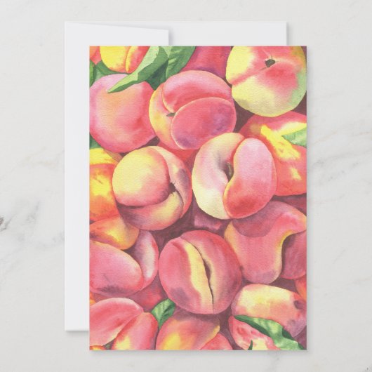 Pfirsiche - Brunch und Brautparty Einladung (Rückseite)