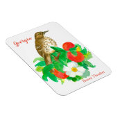 Pfirsiche Cherokee Rose Bird Magnet (Rechte Seite)