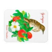 Pfirsiche Cherokee Rose Bird Magnet (Horizontal)