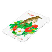 Pfirsiche Cherokee Rose Bird Magnet (Linke Seite)