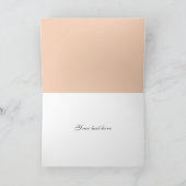 Pfirsiche & Creme Elegante Hochzeit oder Hochzeit Dankeskarte (Innenseite)