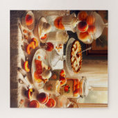 Pfirsiche & Creme Vintage Desserttablette Puzzle (Horizontal)