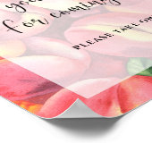 Pfirsiche - Danke, dass du gekommen bist Poster (Ecke)