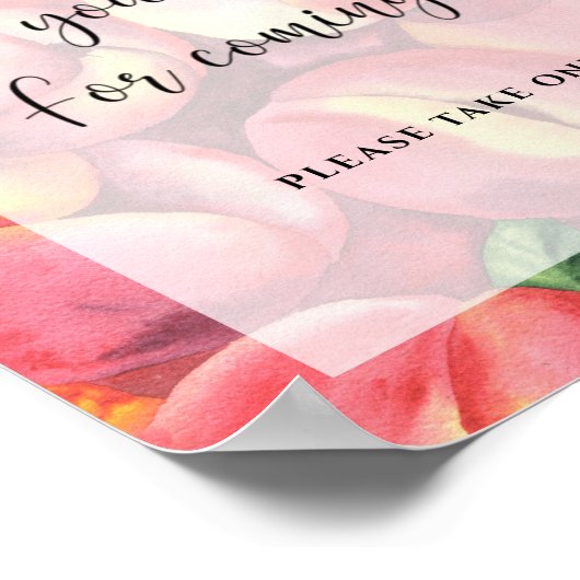 Pfirsiche - Danke, dass du gekommen bist Poster (Ecke)