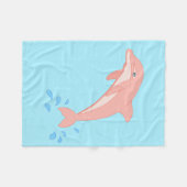Pfirsiche der rosa Delphin Fleecedecke (Vorderseite (Horizontal))