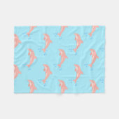 Pfirsiche der rosa Delphin Fleecedecke (Vorderseite (Horizontal))
