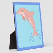 Pfirsiche der rosa Dolphin Fotoplatte (Seite)