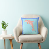 Pfirsiche der rosa Dolphin Kissen (Stuhl )