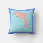 Pfirsiche der rosa Dolphin Kissen (Rückseite)