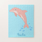 Pfirsiche der rosa Dolphin Puzzle (Vertikal)