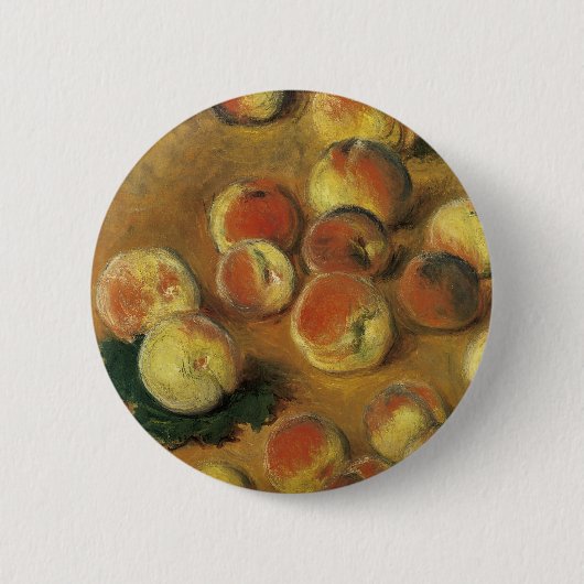 Pfirsiche durch Claude Monet Button (Vorderseite)
