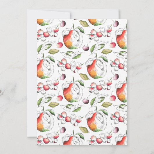 Pfirsiche Einladung (Rückseite)