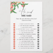 Pfirsiche - Er sagte, sie sagte Brautparty (Vorderseite)