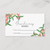 Pfirsiche - erraten Sie, wie viele KISSES Bridgame Begleitkarte (Vorderseite)