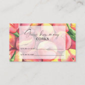 Pfirsiche - erraten Sie, wie viele Korks Bridgame Begleitkarte (Vorderseite)