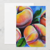 Pfirsiche Feiertagskarte (Vorne/Hinten)