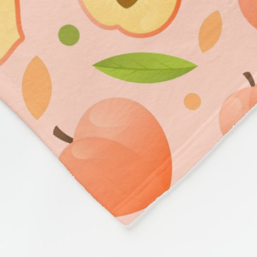 Pfirsiche Fleecedecke (Ecke)