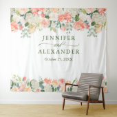 Pfirsiche Floral Extra-Large Foto Stand Hintergrun Wandteppich (Beispiel (Horizontal))