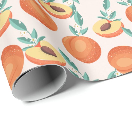 Pfirsiche Geschenkpapier (Rolleneckpunkt)