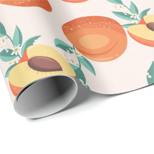 Pfirsiche Geschenkpapier (Rolleneckpunkt)