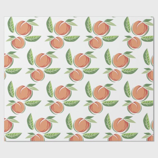 Pfirsiche Geschenkpapier (Flach)