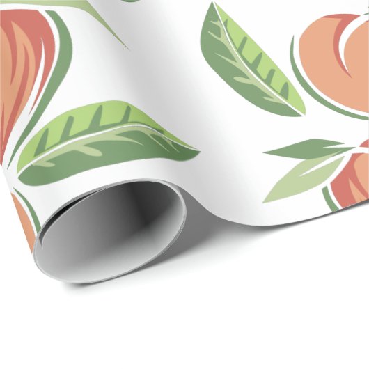 Pfirsiche Geschenkpapier (Rolleneckpunkt)