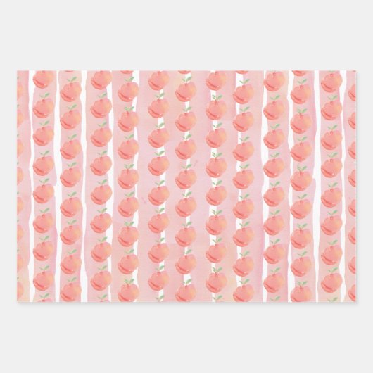 Pfirsiche Geschenkpapier Set (Vorderseite 3)