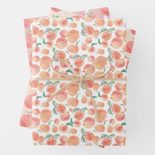 Pfirsiche Geschenkpapier Set (Beispiel)