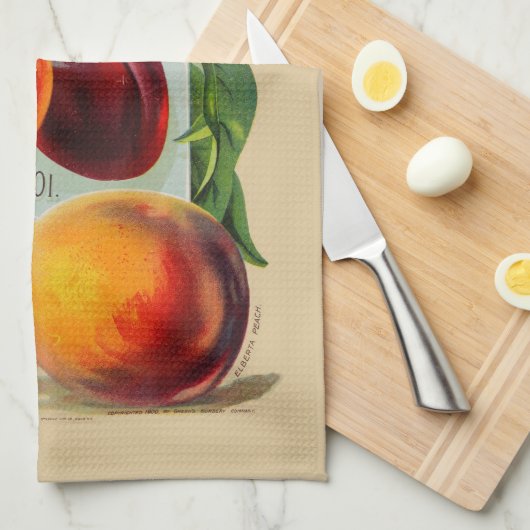 Pfirsiche Geschirrtuch (Viertel Falte)
