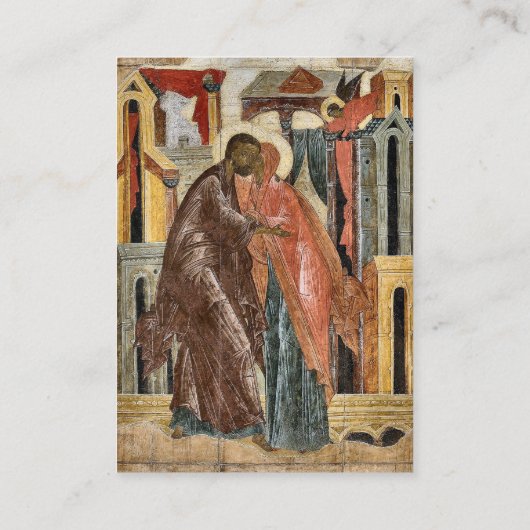 Pfirsiche Gray Textured Orthodox Wedgebet Card Platzkarte (Rückseite)