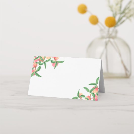 Pfirsiche - Hochzeiten Platzkarten (Rückseite)