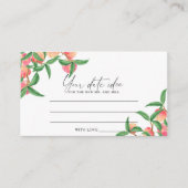 Pfirsiche - Ideen für die Datumsnacht \ Datum jar Begleitkarte (Vorderseite)