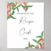 Pfirsiche - Ihre Kochkarte hier Poster (Vorne)