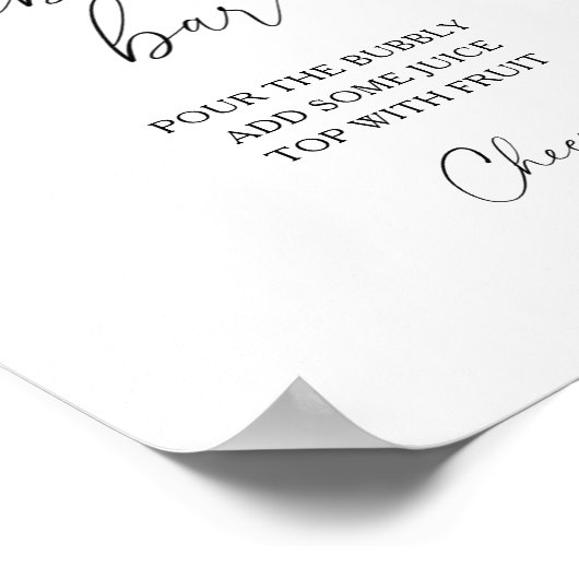 Pfirsiche in Aquarellfarben - bläserne Bar Poster (Ecke)