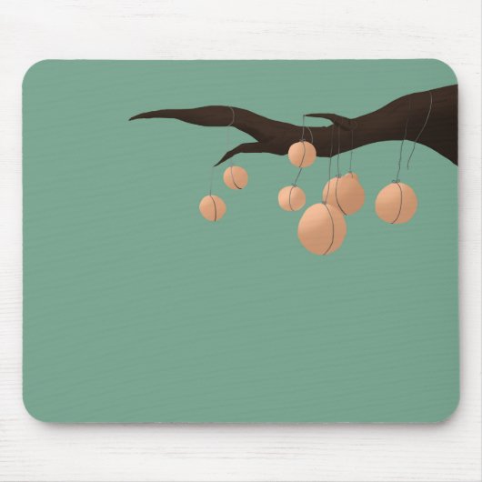 Pfirsiche in einem Baum. Mousepad (Vorne)